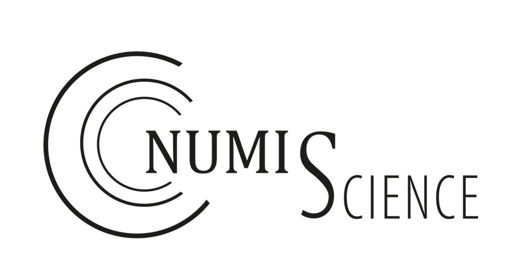 Schwarz-weißes Logo mit sich überschneidenden kreisförmigen Linien auf der linken Seite, gefolgt von dem Text "NUMISCIENCE" mit dem fettgedruckten "NUMI" und dem vergrößerten "S", das Elemente von Wissenschaft und Münzen kombiniert. Schwarz-weißes Logo mit sich überschneidenden kreisförmigen Linien auf der linken Seite, gefolgt von dem Text "NUMISCIENCE" mit dem fettgedruckten "NUMI" und dem vergrößerten "S", das Elemente von Wissenschaft und Münzen kombiniert.